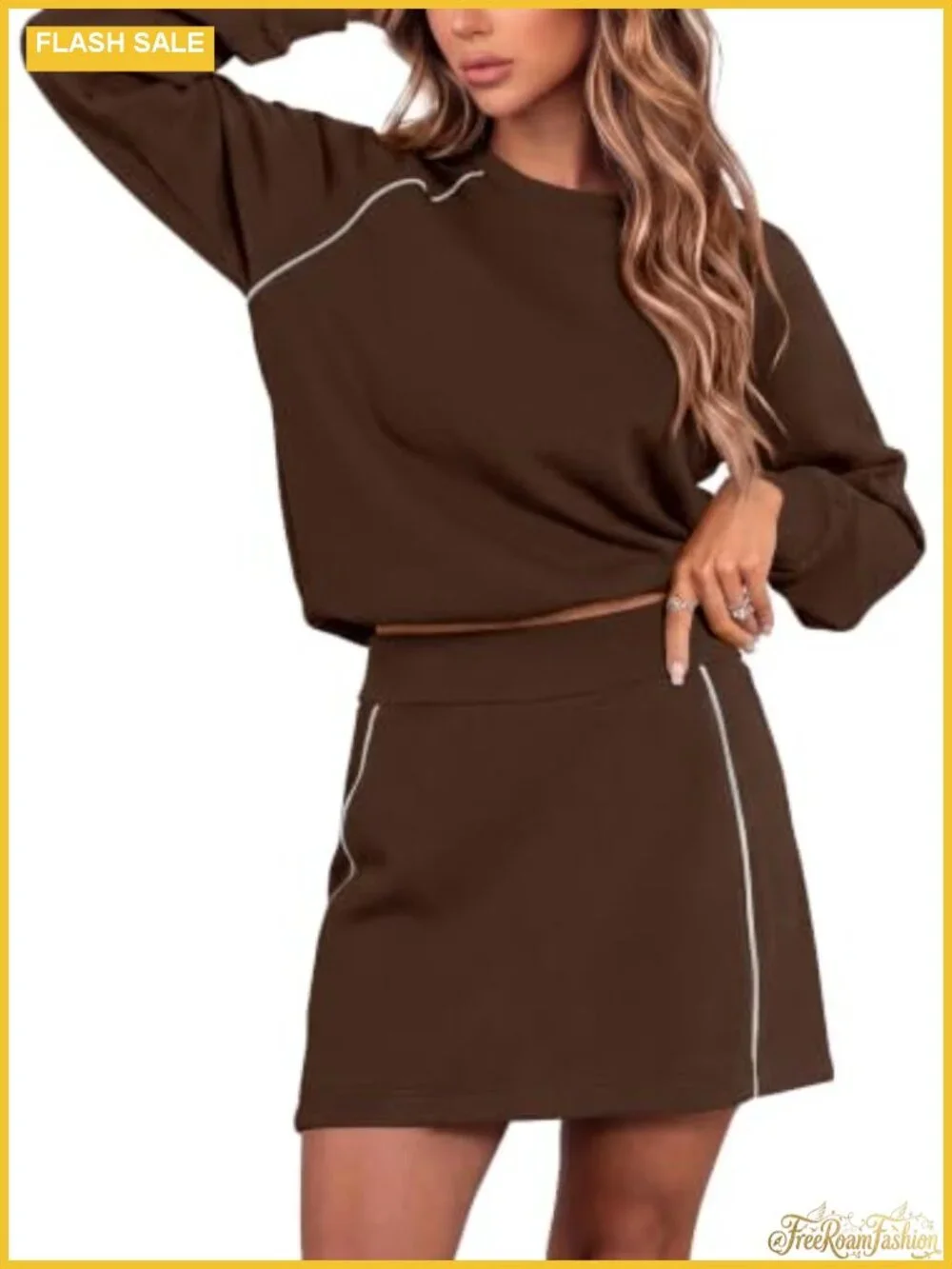 Two Piece Skirt Set for Women Athletic Workout Lounge Matching Outfit with
